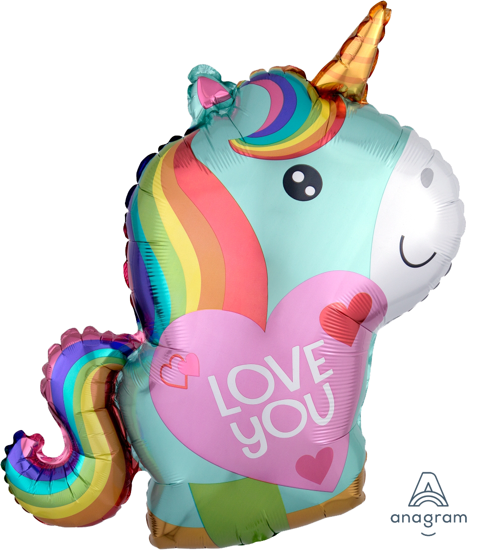 Jr. Shape Unicorn Love Balloon