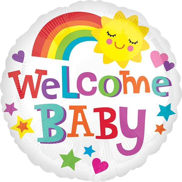 Welcome Baby Bright & Bold Balloon